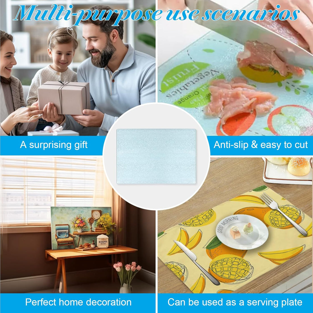 Kitchen Sublimation glass cutting boards